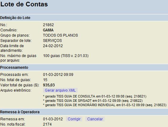 Lote de contas